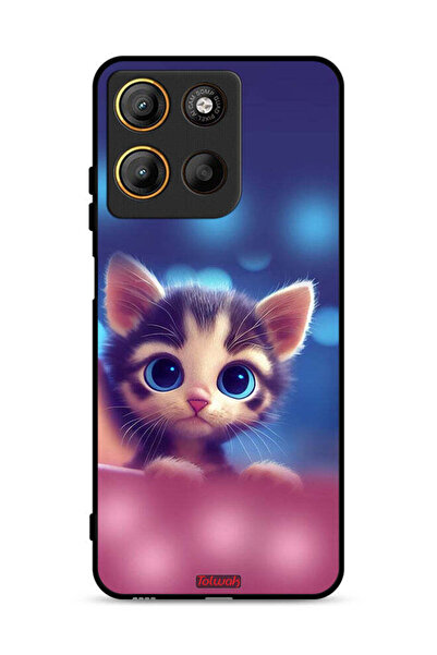 Tolwak غطاء حماية موتورولا موتو جي 15 بتصميم قطة صغيرة