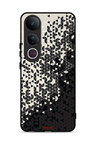 Tolwak غطاء حماية لهاتف Vivo V50 Lite بنمط مثلث فني رقمي