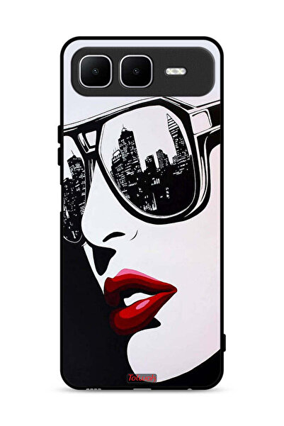 Tolwak غطاء حماية لهاتف إنفينيكس سمارت ١٠ بلس برسومات فنية تجريدية لوجه فتاة