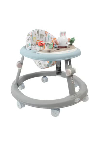 Fun Moment Adjustable Height Foldable Baby Walker 6-18 Months Grey/Blue