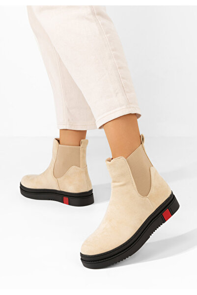 B T Shoes Béžové dámské kotníková obuv Samera