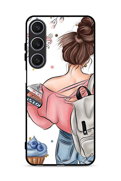 Covernex غطاء حماية لهاتف سامسونج جالاكسي A17 برسومات كتب وفن يد فتاة