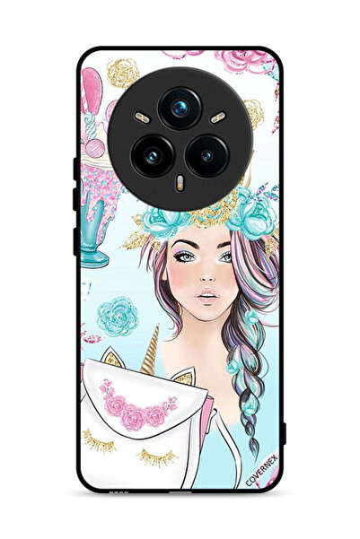 Covernex غطاء حماية لهاتف Realme 14 Pro 5G مزين برسومات رموش على الحقيبة وفتا...