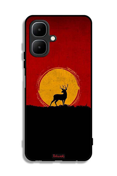 Tolwak غطاء حماية من إنفينيكس سمارت 10 برسومات الغزال والقمر