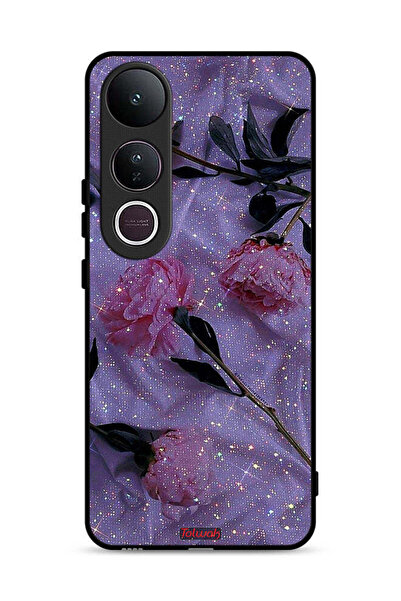 Tolwak غطاء حماية لهاتف فيفو V50 لايت بنقشة ورود لامعة