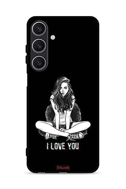 Tolwak غطاء حماية لهاتف سامسونج جالاكسي A17 برسومات "أحبك"