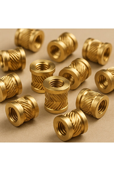 3Do.Lab 1/4 Inch Pirinç Dişli Insert Somunu – 3D Yazıcı, Kamera Rig ve Tripod Bağlantı Parçası (1 ADET)