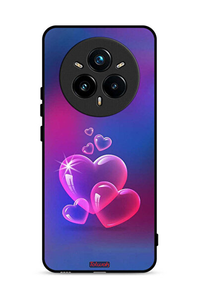 Tolwak غطاء حماية لهاتف Realme 14 Pro 5G بنقشة قلوب الماء