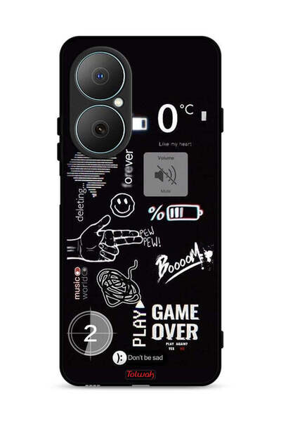 Tolwak Huawei Nova Y73 Protective Case Cover Game Over Pew Pew