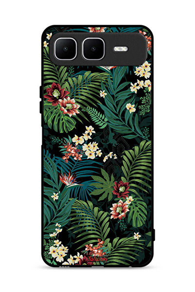 Tolwak غطاء حماية لهاتف إنفينيكس سمارت 10 بلس بنقشة أوراق استوائية