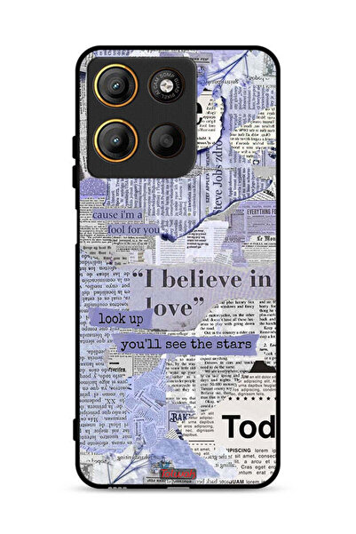 Tolwak غطاء حماية لهاتف موتورولا موتو جي 15 - قطع من الصحف