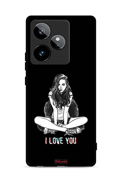 Tolwak غطاء حماية لهاتف Realme GT 7T 5G برسومات فنية "أحبك"