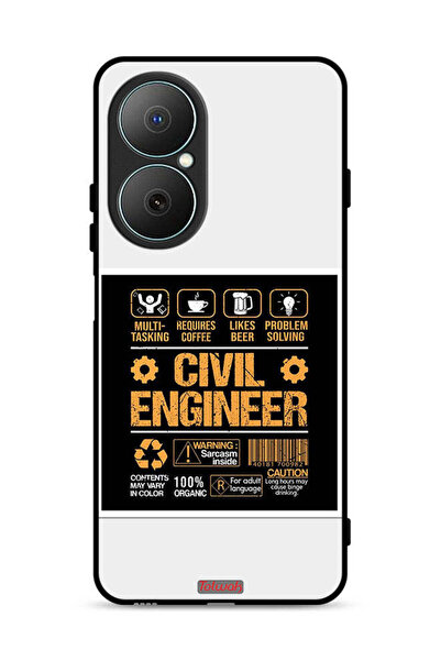 Tolwak غطاء حماية لهاتف هواوي نوفا Y73 - ملصق مهندس مدني