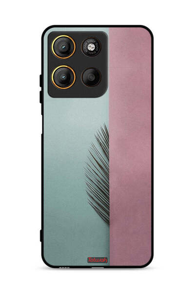 Tolwak غطاء حماية لهاتف موتورولا موتو جي 15 بتصميم نصف أوراق