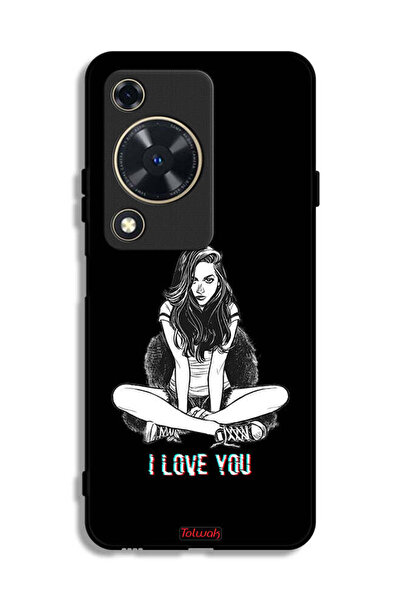 Tolwak غطاء حماية لهاتف هواوي نوفا Y63 - رسم "أحبك"