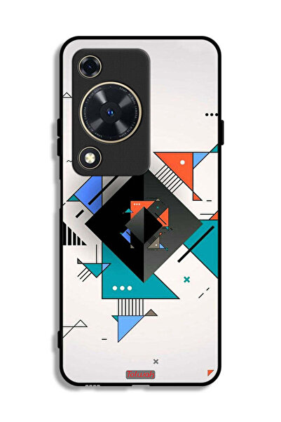 Tolwak غطاء حماية لهاتف هواوي نوفا Y63 بأشكال مربعة ومثلثة ونمط تجريدي