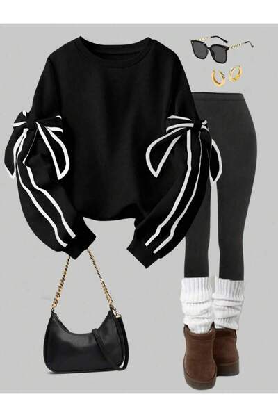 Entel Women's Sweatshirt with Bow Detail