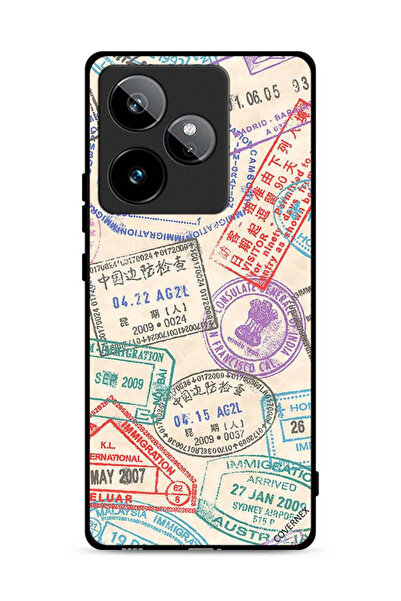 Covernex غطاء حماية لهاتف Realme GT 7T 5G بنقشة طوابع السفر