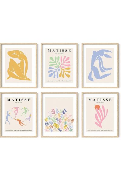 Today Idea Abstract Art Set of 6 by Today Idea, Boho Chic Wall Decor