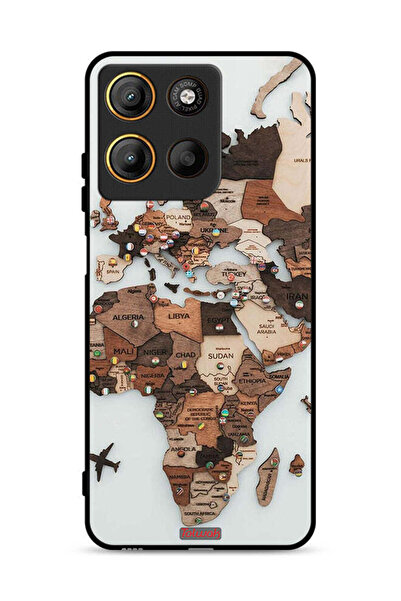 Tolwak غطاء حماية موتورولا موتو جي 15 بتصميم خريطة العالم
