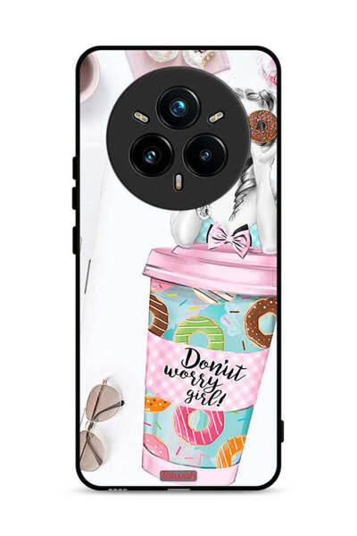 Tolwak غطاء حماية لهاتف Realme 14 Pro 5G بتصميم فتاة دونات القلق