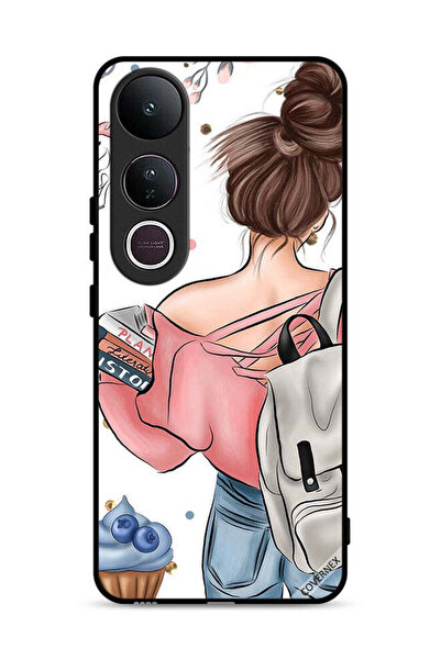 Covernex غطاء حماية لهاتف فيفو V50 لايت بتصميم كتاب "يد فتاة"