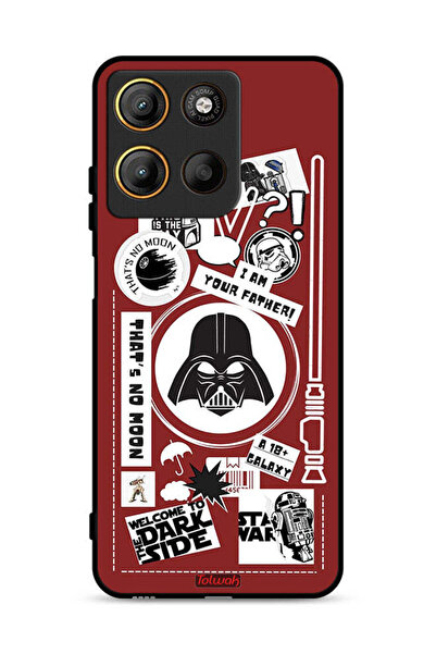 Tolwak غطاء حماية موتورولا موتو جي 15 - ملصق "مرحبًا بكم في الجانب المظلم"