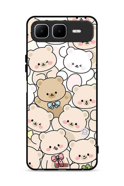 Tolwak غطاء حماية لهاتف Infinix Smart 10 Plus بنقشة دببة