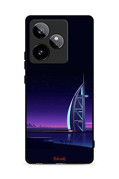 Tolwak غطاء حماية لهاتف Realme GT 7 5G، فن برج العرب الرقمي