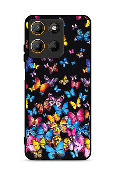 Tolwak غطاء حماية لهاتف موتورولا موتو جي 15 بنقشة فراشات ملونة