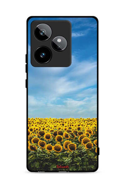 Tolwak غطاء حماية لهاتف Realme GT 7T 5G بطبعة عباد الشمس تحت السماء