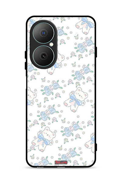 Tolwak غطاء حماية لهاتف هواوي نوفا Y73 مع أيقونة دب تيدي لطيف وزهور