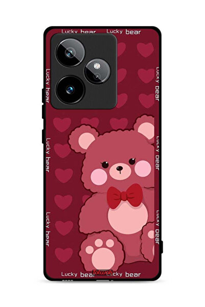 Tolwak غطاء حماية لهاتف Realme GT 7T 5G بطبعة الدب المحظوظ