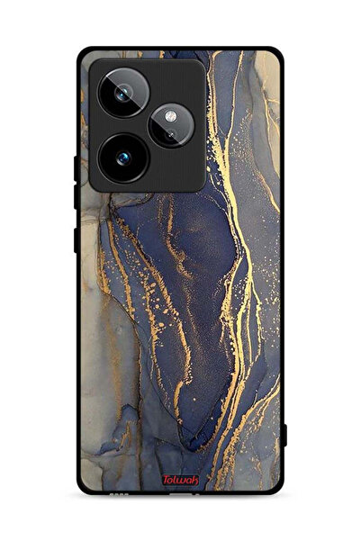 Tolwak غطاء حماية لهاتف Realme GT 7T 5G بنقشة رخامية لامعة