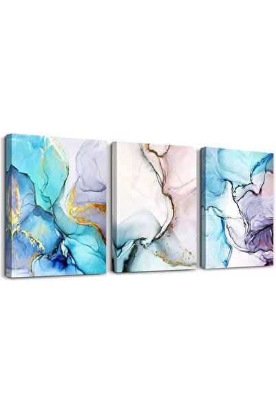 Today Idea لوحة فنية جدارية حديثة بطابع بوهو بسيط من "توداي آيديا" | مجموعة من 3 مطبوعات تجريدية مؤطرة