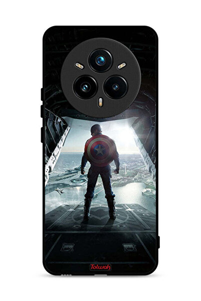 Tolwak غطاء حماية لهاتف Realme 14 Pro Plus 5G بشاشة عرض بورتريه كابتن أمريكا