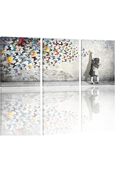 Today Idea مجموعة لوحات فنية جدارية - تصميم فراشة فتاة الشارع - فكرة اليوم