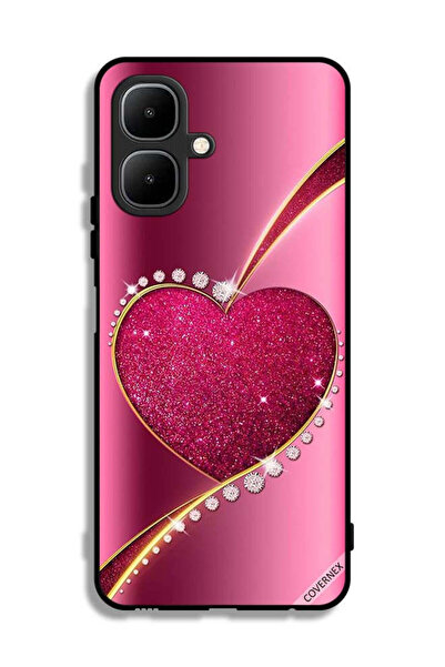 Covernex غطاء حماية لهاتف إنفينيكس سمارت 10 بتصميم قلب لامع من الألماس