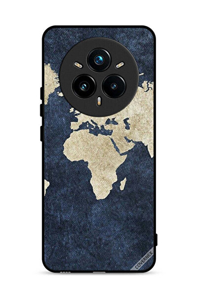 Covernex Realme 14 Pro Plus 5G Protective Case Cover Map On Jeans Pattern