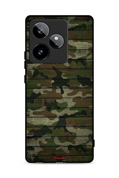 Tolwak غطاء حماية لهاتف Realme GT 7 5G بنمط خشبي مموه