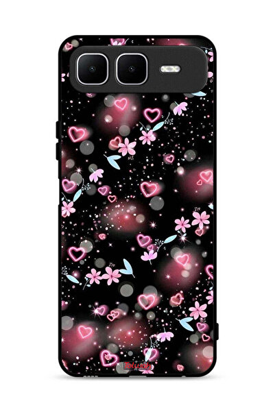 Tolwak غطاء حماية لهاتف إنفينيكس سمارت 10 بلس بنقشة قلوب وزهور صغيرة