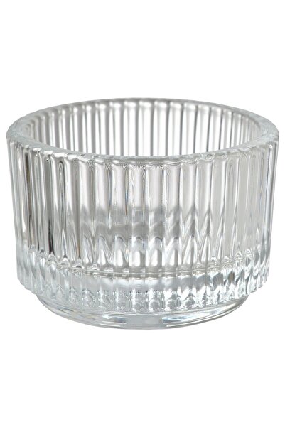 IKEA حامل شموع صغيرة من FINSMAK، زجاج شفاف، 3.5 سم