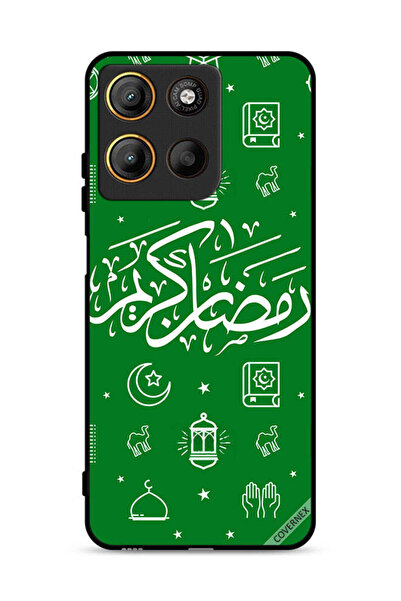 Covernex غطاء حماية لهاتف موتورولا موتو جي 15 - رمضان كريم - أخضر