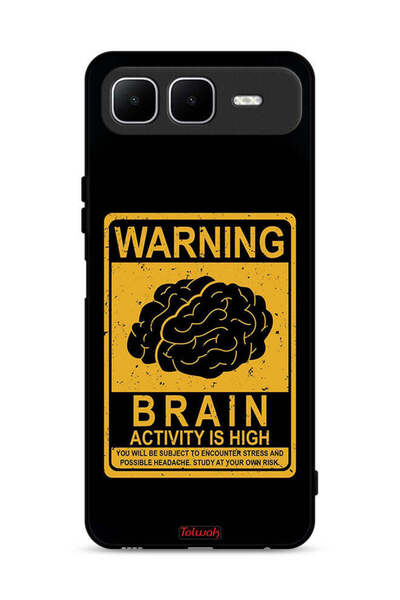 Tolwak غطاء حماية لهاتف Infinix Smart 10 Plus تحذير من ارتفاع نشاط الدماغ