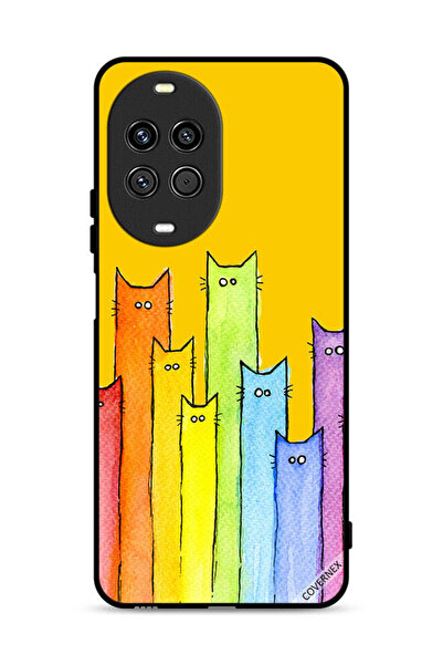 Covernex غطاء حماية لهاتف هواوي نوفا 14 5G، رسمة دمية قطة