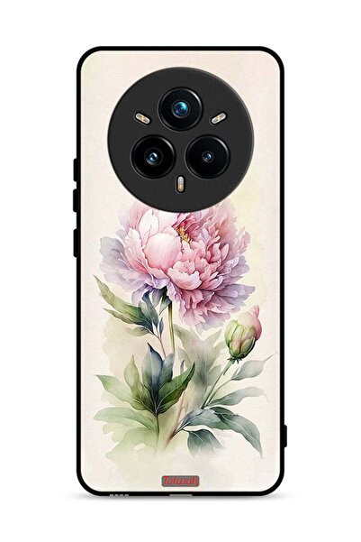 Tolwak غطاء حماية لهاتف Realme 14 Pro Plus 5G برسومات فنية بألوان مائية وردية