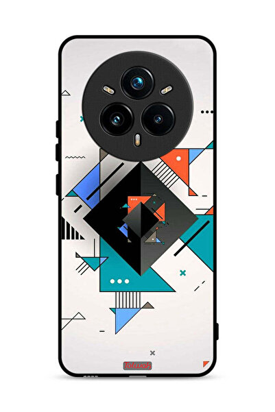 Tolwak غطاء حماية لهاتف Realme 14 Pro 5G بأشكال مربعة ومثلثة ونمط تجريدي