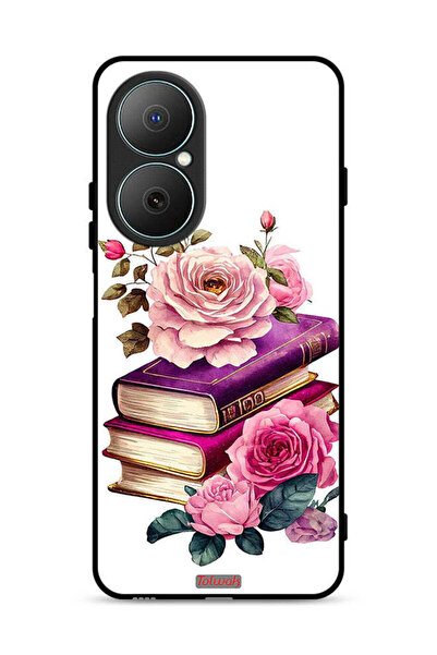 Tolwak Huawei Nova Y73 Protective Case Cover Roses And Books
