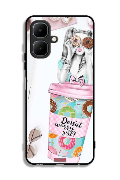 Tolwak غطاء حماية لهاتف تكنو بوب 10 - فتاة دونات ووري