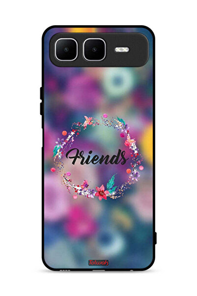 Tolwak غطاء حماية لجهاز Infinix Smart 10 Plus بتصميم خاتم أصدقاء الزهور